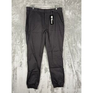 Waimea Men Charcoal Cotton Twill Jogger Pants Style BM4111 Size 34